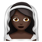 Emoji 👰🏿 Persona Con Velo: Carnagione Scura su Apple iOS 13.2.