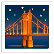 🌉 Emoji Brücke vor Nachthimmel Apple iOS 13.2.