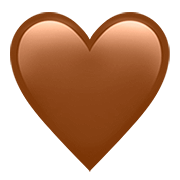 Émoji 🤎 Cœur Marron sur Apple iOS 13.2.
