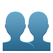 Emoji 👥 Profilo Di Due Persone su Apple iOS 13.2.