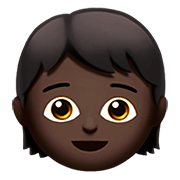 🧒🏿 Emoji Kind: dunkle Hautfarbe Apple iOS 13.2.