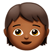 🧒🏾 Emoji Criança: Pele Morena Escura na Apple iOS 13.2.