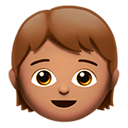 🧒🏽 Emoji Criança: Pele Morena na Apple iOS 13.2.