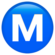 Ⓜ️ Emoji Buchstabe „M“ in Kreis Apple iOS 13.2.