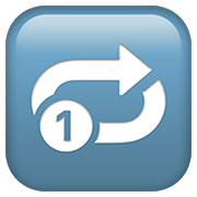 Emoji 🔂 Pulsante Di Ripetizione Della Riproduzione Di Una Traccia su Apple iOS 13.2.