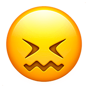 Emoji 😖 Faccina Frustrata su Apple iOS 13.2.