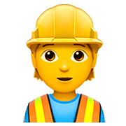 Emoji 👷 Operaio Edile su Apple iOS 13.2.