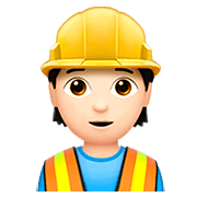 Emoji 👷🏻 Operaio Edile: Carnagione Chiara su Apple iOS 13.2.