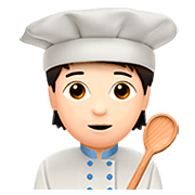 Émoji 🧑🏻‍🍳 Cuisinier (tous Genres) : Peau Claire sur Apple iOS 13.2.