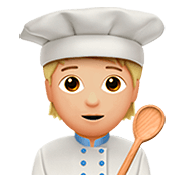🧑🏼‍🍳 Emoji Cocinero: Tono De Piel Claro Medio en Apple iOS 13.2.