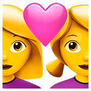 👩‍❤️‍👩 Emoji Liebespaar: Frau, Frau Apple iOS 13.2.