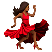 💃🏾 Emoji Mujer Bailando: Tono De Piel Oscuro Medio en Apple iOS 13.2.