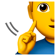 Emoji 🧏‍♂️ Uomo Con Problemi Di Udito su Apple iOS 13.2.