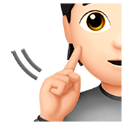 🧏🏻 Emoji gehörlose Person: helle Hautfarbe Apple iOS 13.2.