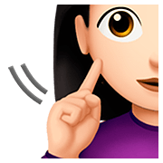 Émoji 🧏🏻‍♀️ Femme Sourde : Peau Claire sur Apple iOS 13.2.
