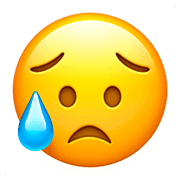😥 Emoji Cara Triste Pero Aliviada en Apple iOS 13.2.