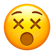 Emoji 😵 Faccina Frastornata su Apple iOS 13.2.