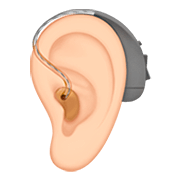 🦻🏻 Emoji Ohr mit Hörhilfe: helle Hautfarbe Apple iOS 13.2.