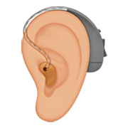 🦻🏼 Emoji Ohr mit Hörhilfe: mittelhelle Hautfarbe Apple iOS 13.2.