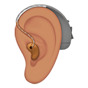 Emoji 🦻🏽 Orecchio Con Apparecchio Acustico: Carnagione Olivastra su Apple iOS 13.2.