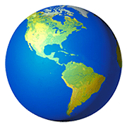 Émoji 🌎 Globe Tourné Sur Les Amériques sur Apple iOS 13.2.