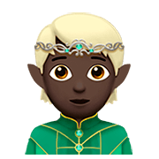 Emoji 🧝🏿 Elfo: Carnagione Scura su Apple iOS 13.2.