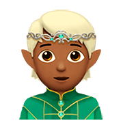 🧝🏾 Emoji Elfo: Pele Morena Escura na Apple iOS 13.2.