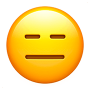 Emoji 😑 Faccina Inespressiva su Apple iOS 13.2.