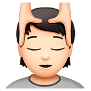 💆🏻 Emoji Persona Recibiendo Masaje: Tono De Piel Claro en Apple iOS 13.2.