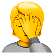 🤦 Emoji sich an den Kopf fassende Person Apple iOS 13.2.