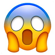 Emoji 😱 Faccina Terrorizzata su Apple iOS 13.2.