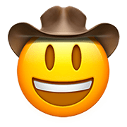 Emoji 🤠 Faccina Con Cappello Da Cowboy su Apple iOS 13.2.