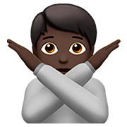 Emoji 🙅🏿 Persona Che Fa Segno Di No: Carnagione Scura su Apple iOS 13.2.