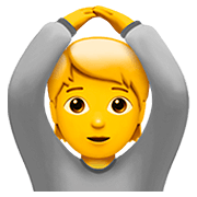 🙆 Emoji Person mit Händen auf dem Kopf Apple iOS 13.2.