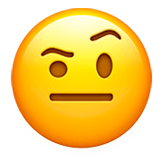 🤨 Emoji Gesicht mit hochgezogenen Augenbrauen Apple iOS 13.2.