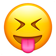😝 Emoji Gesicht mit herausgestreckter Zunge und zusammengekniffenen Augen Apple iOS 13.2.