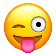 Emoji 😜 Faccina Che Fa L’occhiolino E Mostra La Lingua su Apple iOS 13.2.