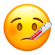 Emoji 🤒 Faccina Con Termometro su Apple iOS 13.2.