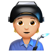 🧑🏼‍🏭 Emoji Fabrikarbeiter(in): mittelhelle Hautfarbe Apple iOS 13.2.