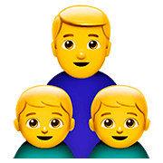 👨‍👦‍👦 Emoji Familie: Mann, Junge und Junge Apple iOS 13.2.