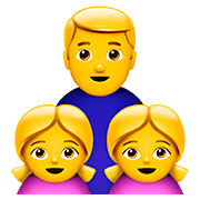 👨‍👧‍👧 Emoji Família: Homem, Menina E Menina na Apple iOS 13.2.
