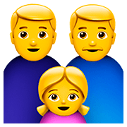 👨‍👨‍👧 Emoji Familie: Mann, Mann und Mädchen Apple iOS 13.2.