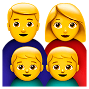 👨‍👩‍👦‍👦 Emoji Familia: Hombre, Mujer, Niño, Niño en Apple iOS 13.2.