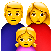 👨‍👩‍👧 Emoji Familia: Hombre, Mujer, Niña en Apple iOS 13.2.