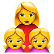 👩‍👧‍👧 Emoji Familia: Mujer, Niña, Niña en Apple iOS 13.2.