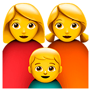 👩‍👩‍👦 Emoji Família: Mulher, Mulher E Menino na Apple iOS 13.2.