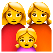 👩‍👩‍👧 Emoji Família: Mulher, Mulher E Menina na Apple iOS 13.2.