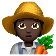 Emoji 🧑🏿‍🌾 Agricoltore: Carnagione Scura su Apple iOS 13.2.