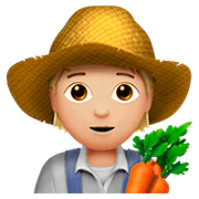 Emoji 🧑🏼‍🌾 Agricoltore: Carnagione Abbastanza Chiara su Apple iOS 13.2.
