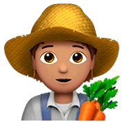 🧑🏽‍🌾 Emoji Agricultor: Pele Morena na Apple iOS 13.2.